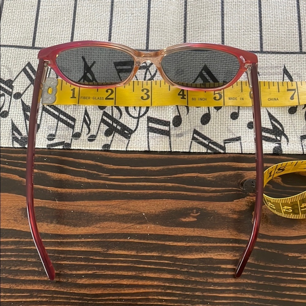 Givenchy Red Ombre Peach Prescription Italian Well Made Sunglasses - Picture 8 of 10